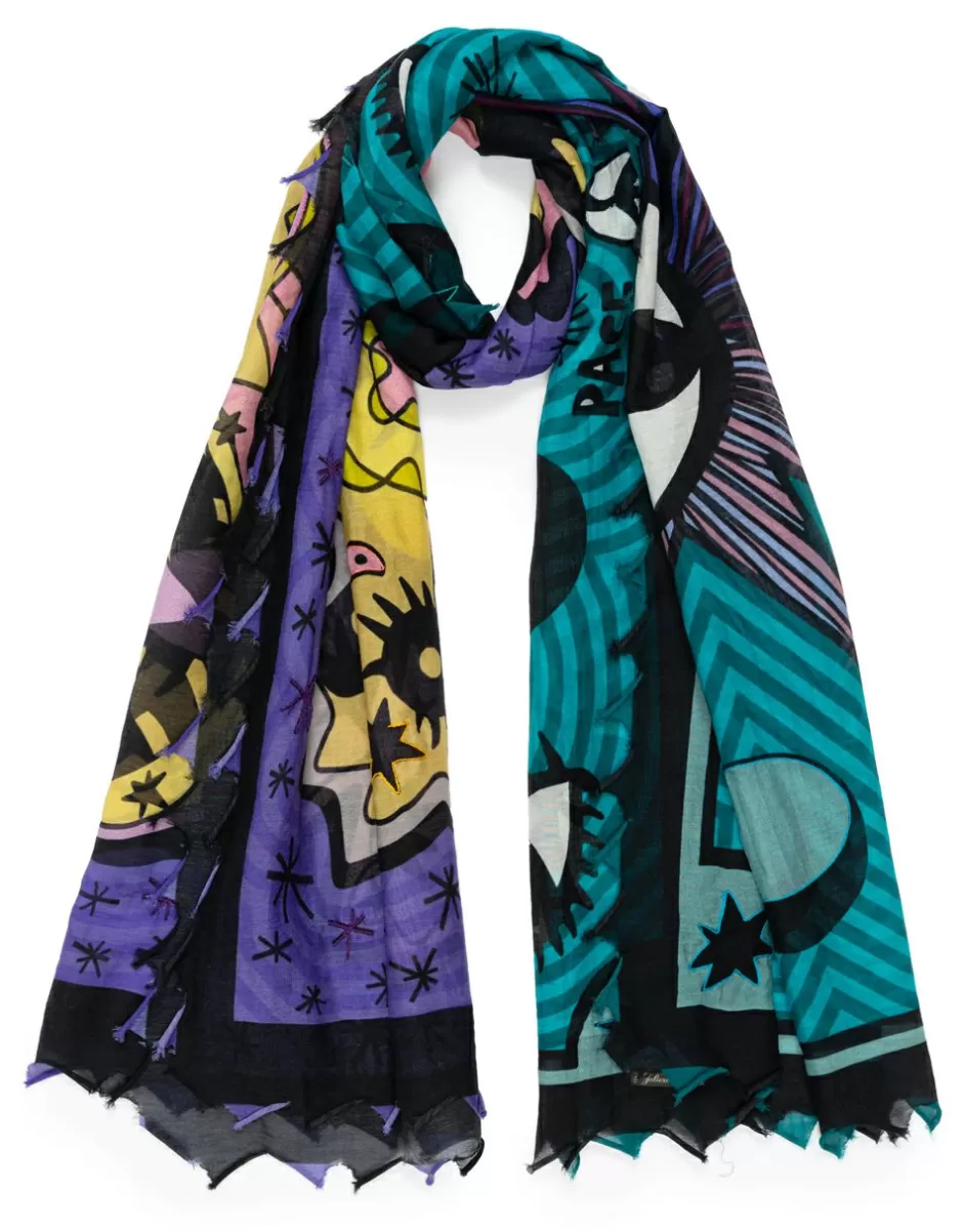 Men Faliero Sarti Men's Scarves<Scarf With Vgo Print | Peace