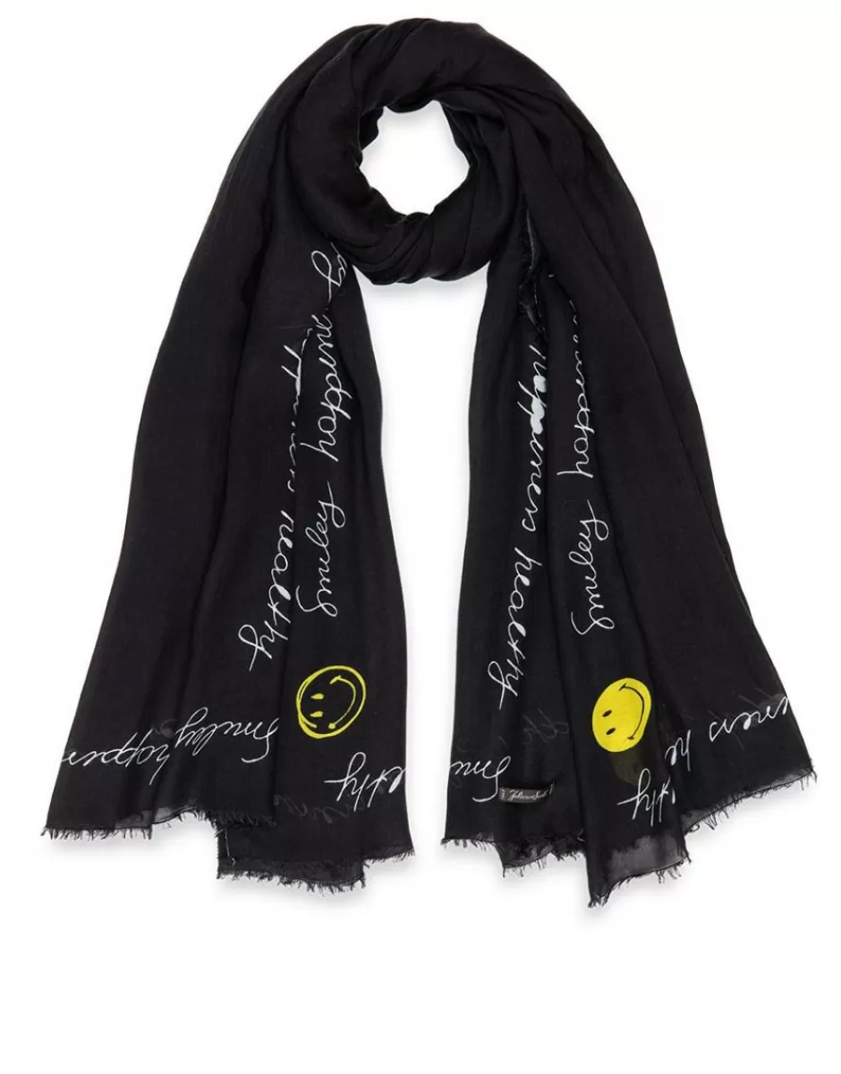 Women Faliero Sarti Women's Scarves<Smiley Printed Scarf | Giallo