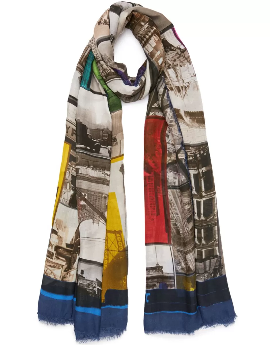 Women Faliero Sarti Women's Scarves<Stole In Collaboration With The New York Public Library | Multi City