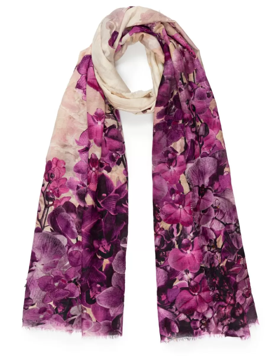 Women Faliero Sarti Women's Scarves<Stole With Flower Print | Violetta